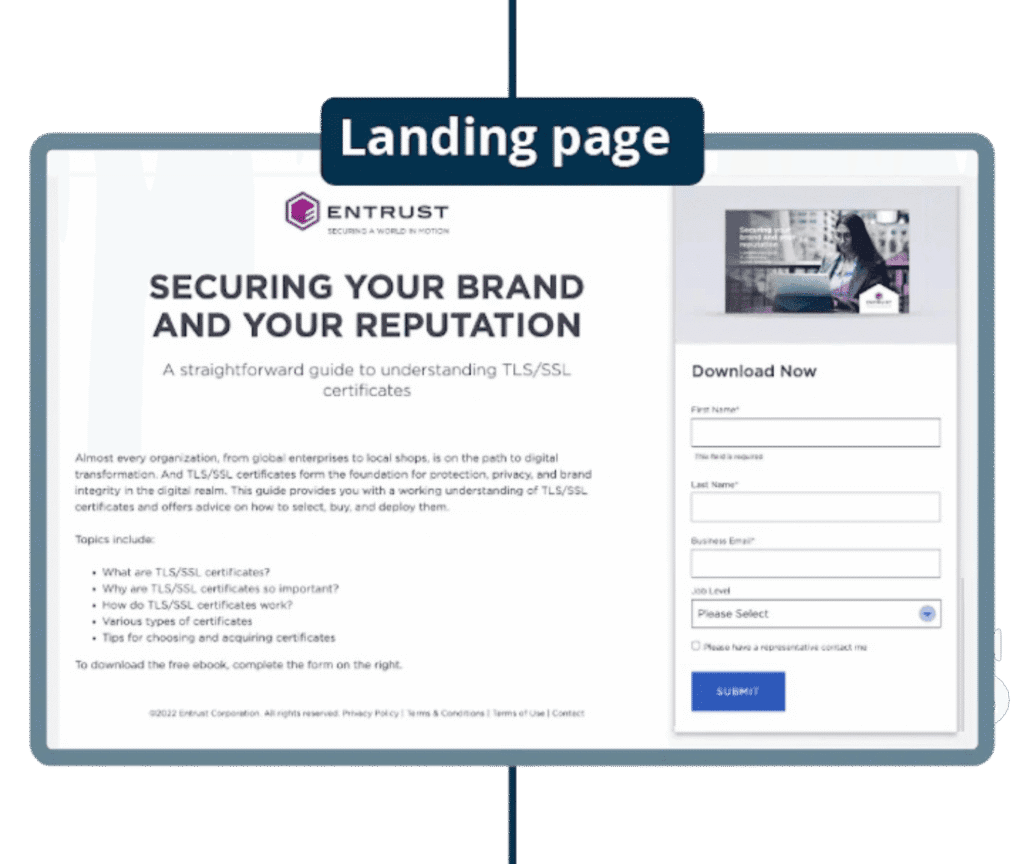 Conversion focused landing page design for lead generation and advertising campaigns