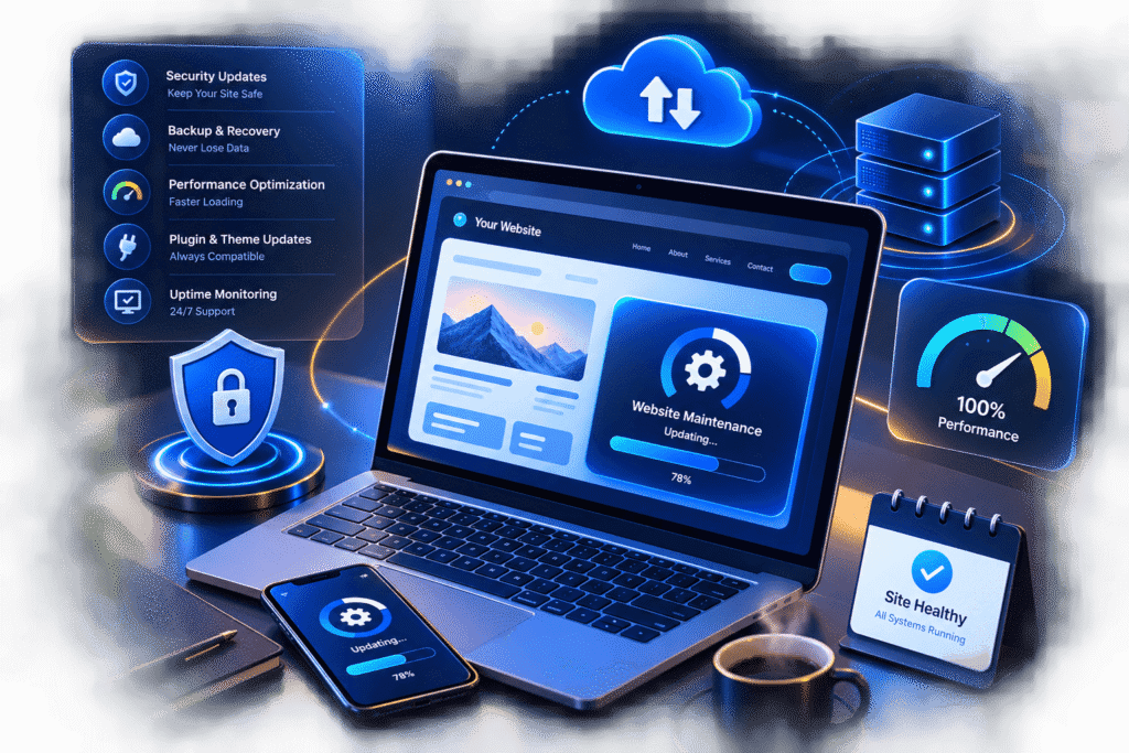 Modern website design focused on professional user experience and business growth