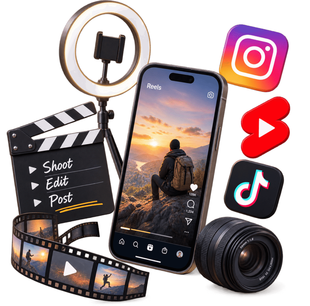 Reels and short form video content for social media reach and audience engagement