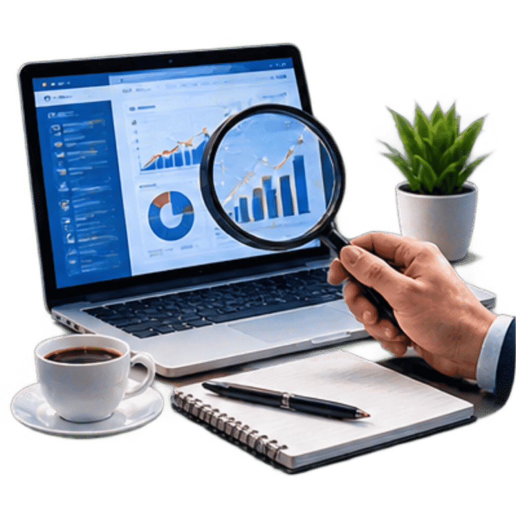 SEO audit identifying technical content and website performance issues